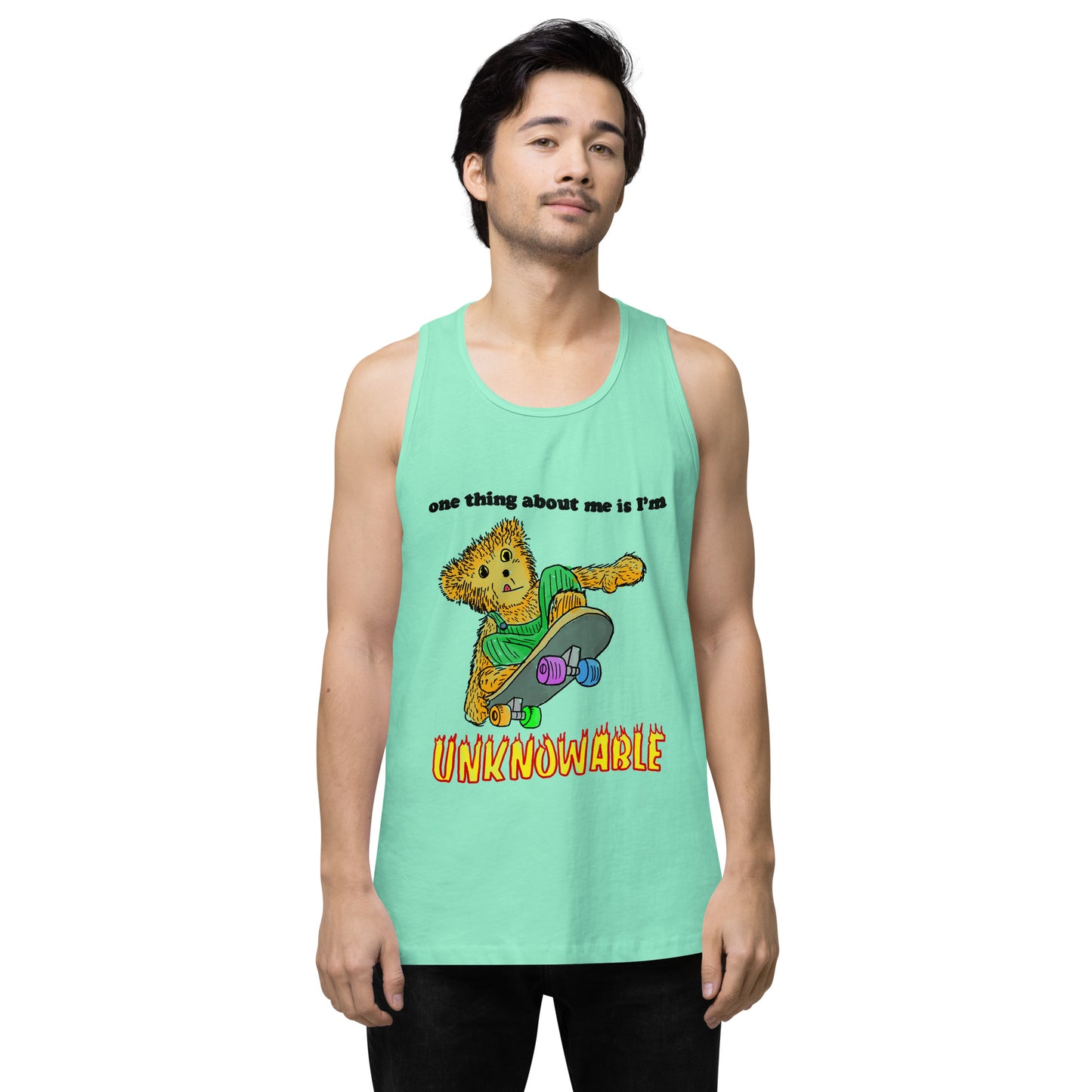 Unknowable Meme Men’s premium tank top