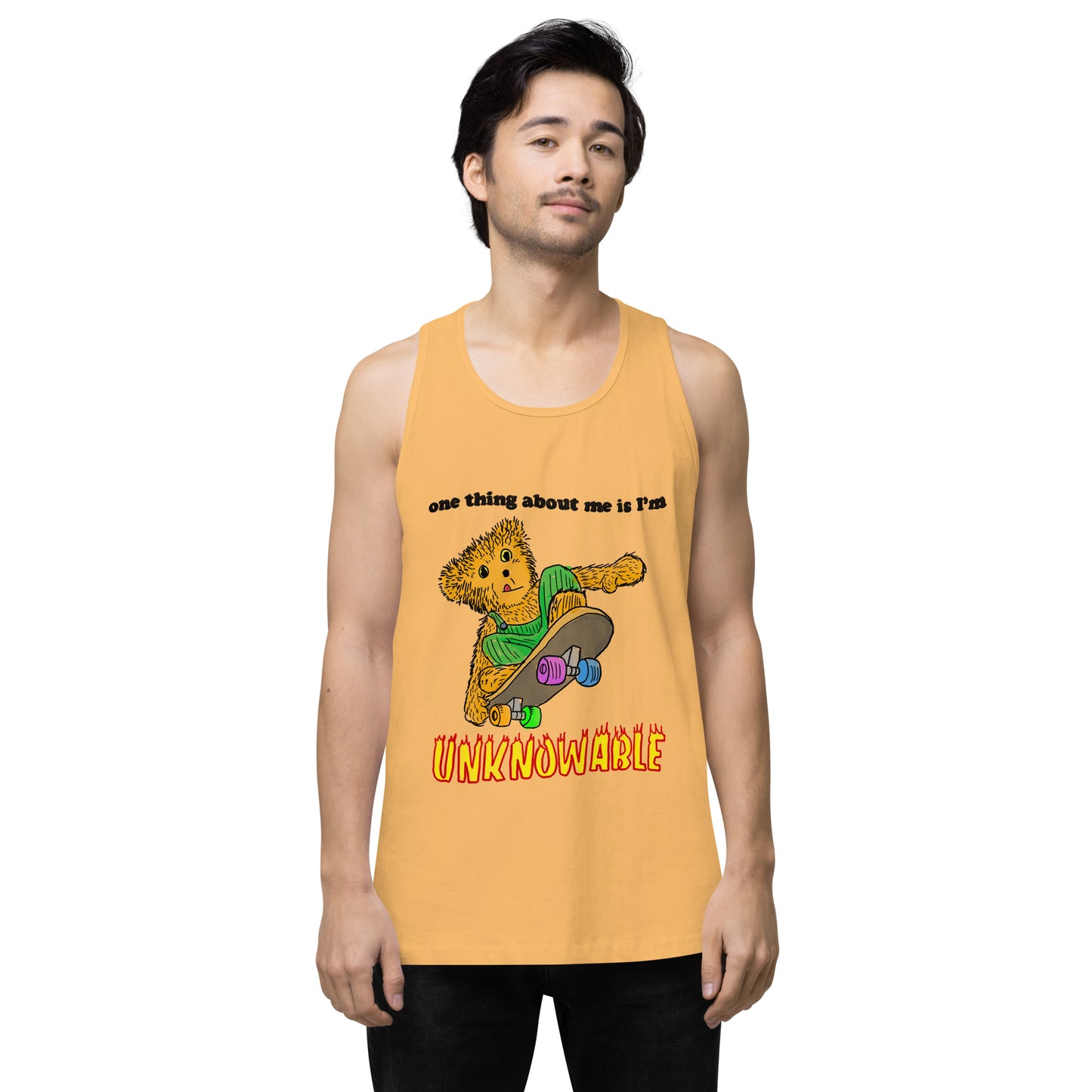 Unknowable Meme Men’s premium tank top