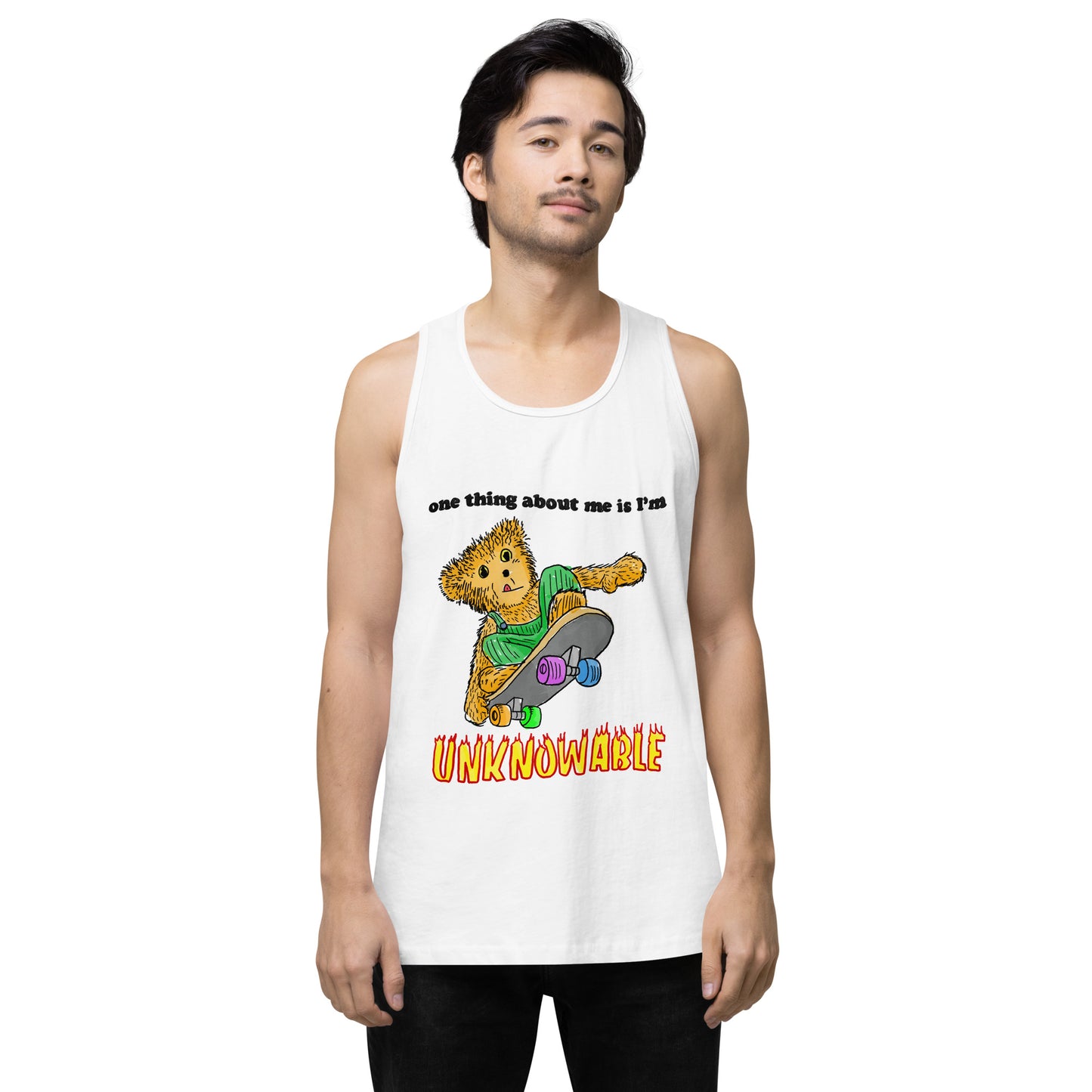Unknowable Meme Men’s premium tank top