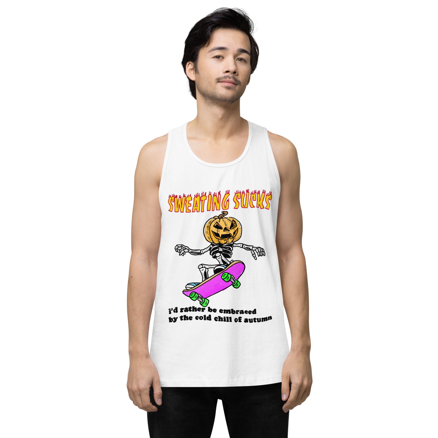 No Sweat Halloween Men’s premium tank top