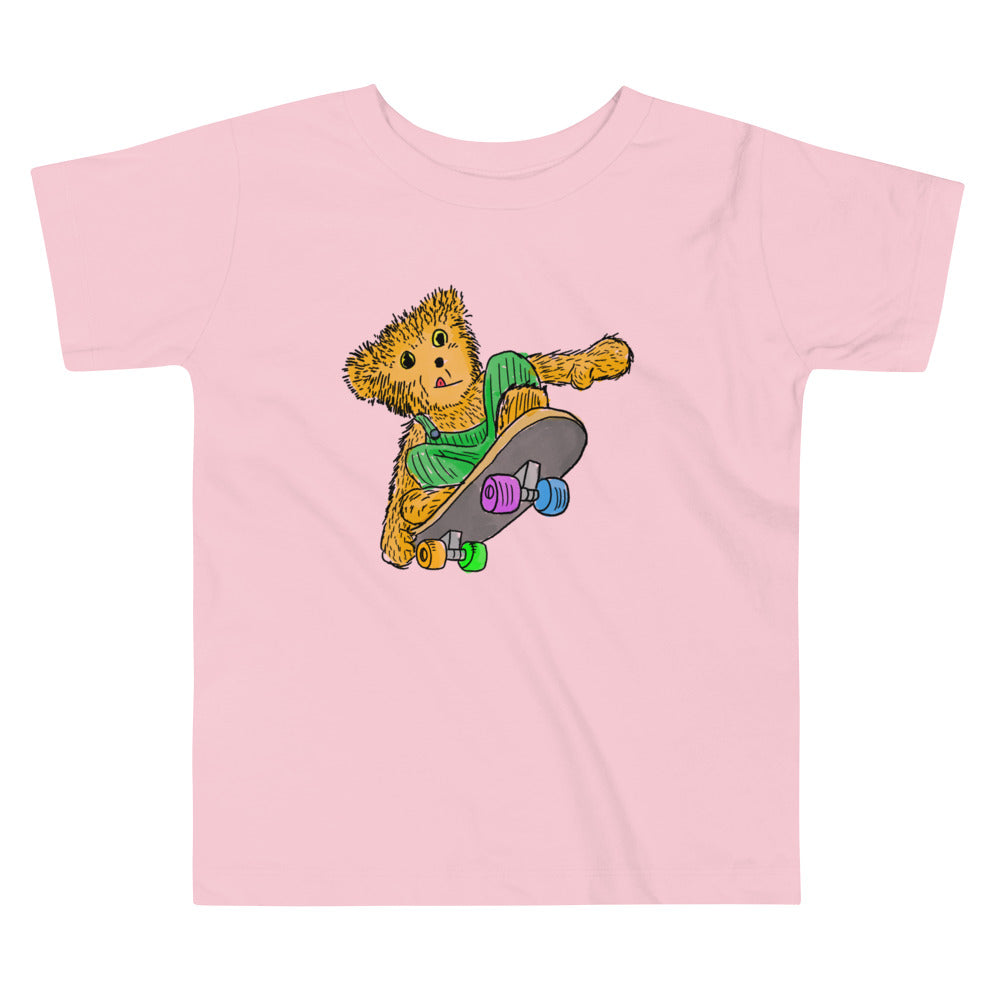 Skateboarding Bear Toddler Short Sleeve Tee