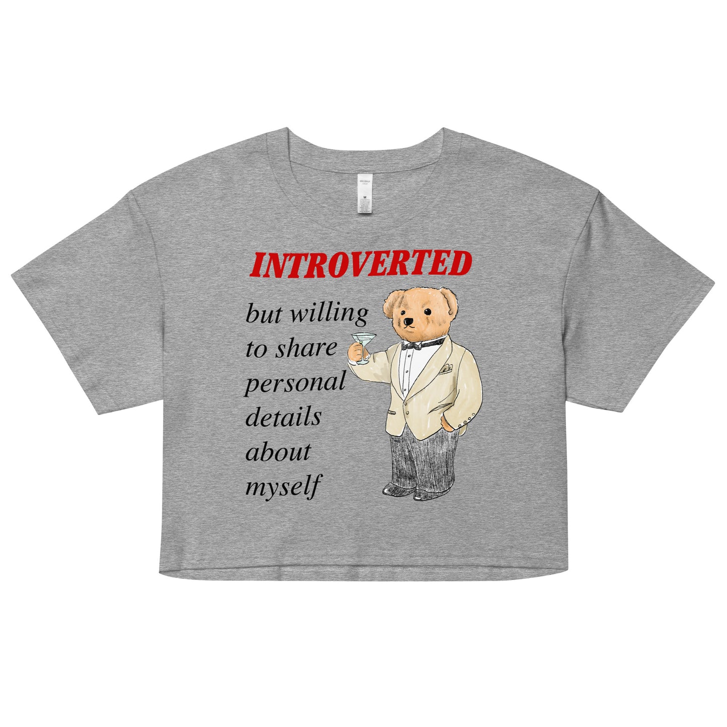 Introverted Women’s crop top