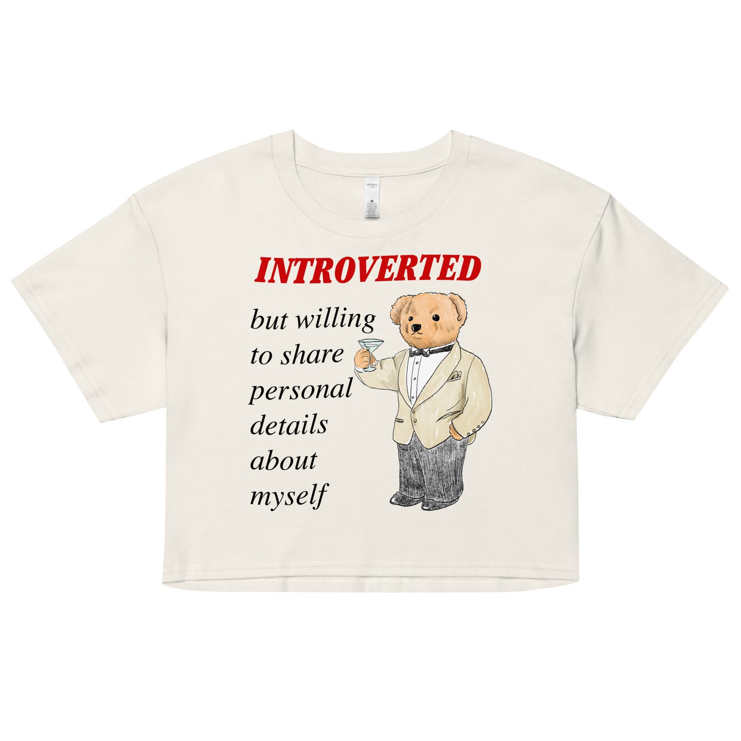 Introverted Women’s crop top