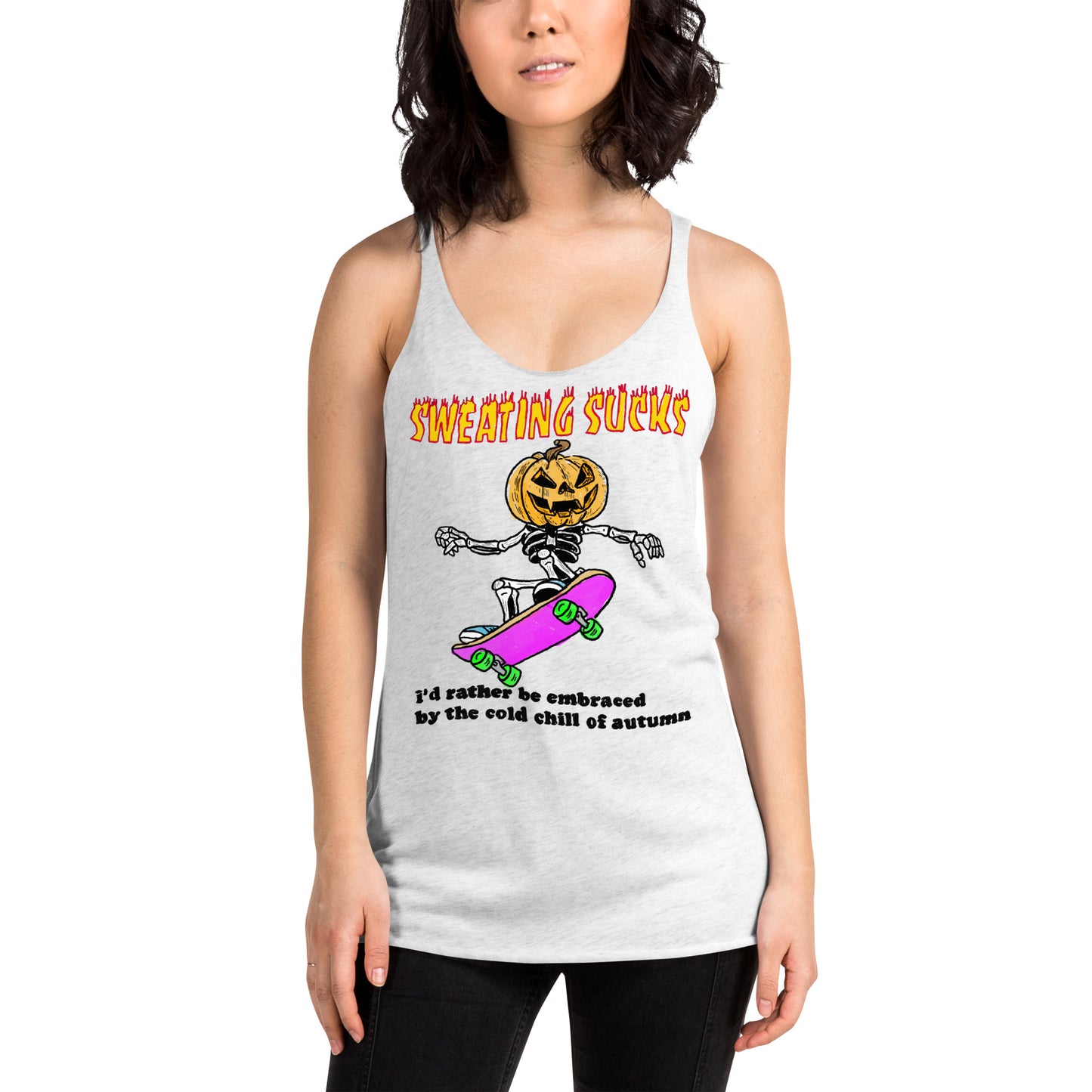 No Sweat Halloween Women's Racerback Tank